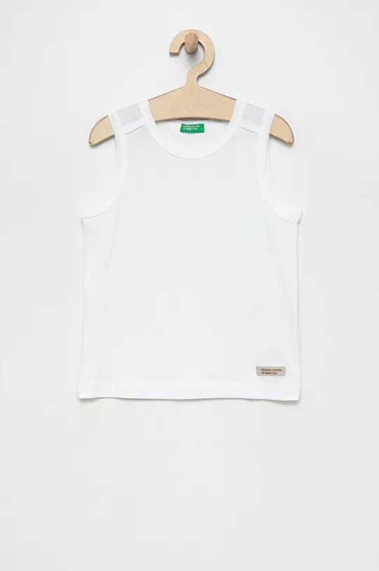 λευκό Βαμβακερό μπλουζάκι United Colors of Benetton Για αγόρια