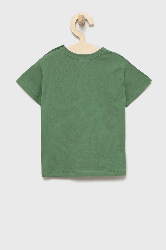 Детская хлопковая футболка United Colors of Benetton зелёный