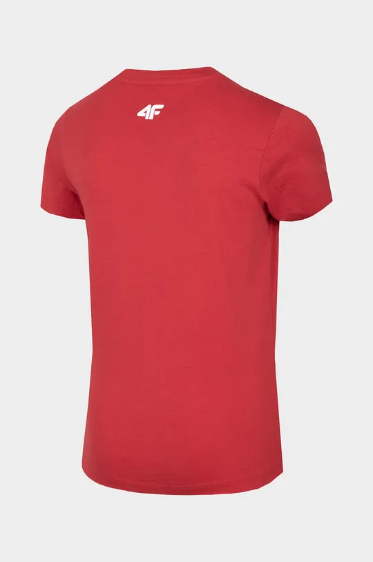 czerwony 4F t-shirt bawełniany dziecięcy