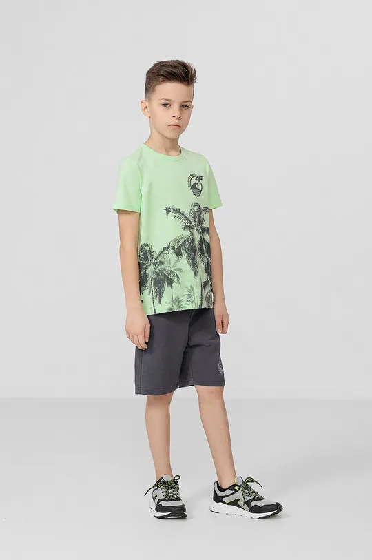 zelená Detské bavlnené tričko 4F Chlapčenský