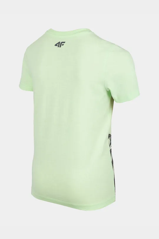 zelená Detské bavlnené tričko 4F