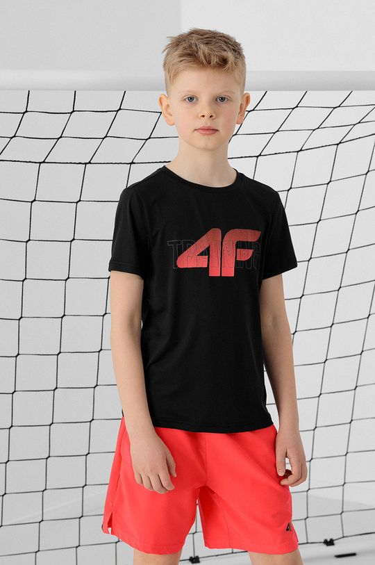 4F t-shirt dziecięcy czarny