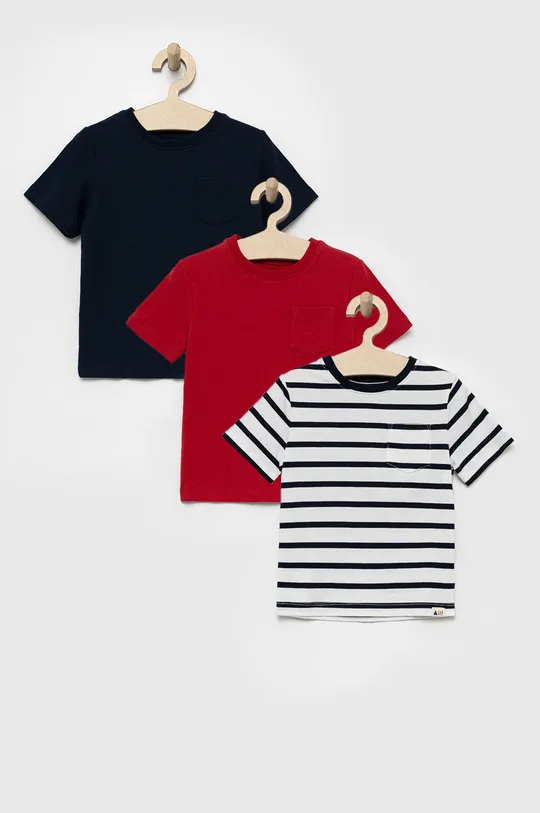 multicolor GAP t-shirt bawełniany dziecięcy (3-pack) Chłopięcy