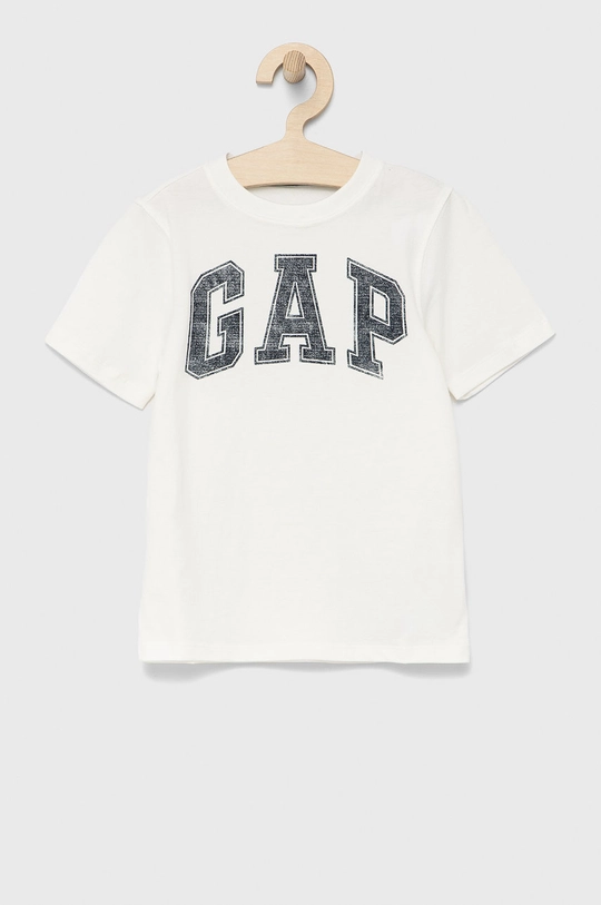 biały GAP t-shirt bawełniany dziecięcy Chłopięcy