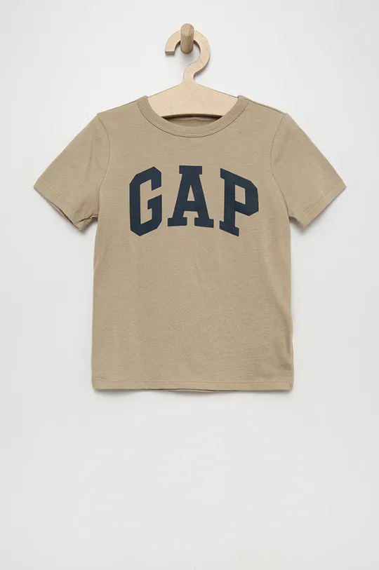 μπεζ Παιδικό βαμβακερό μπλουζάκι GAP Για αγόρια