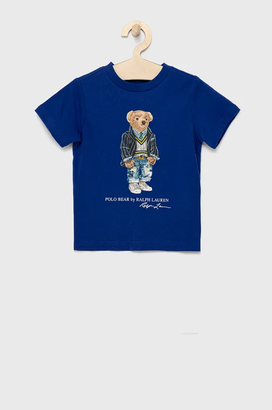 σκούρο μπλε Παιδικό βαμβακερό μπλουζάκι Polo Ralph Lauren Για αγόρια