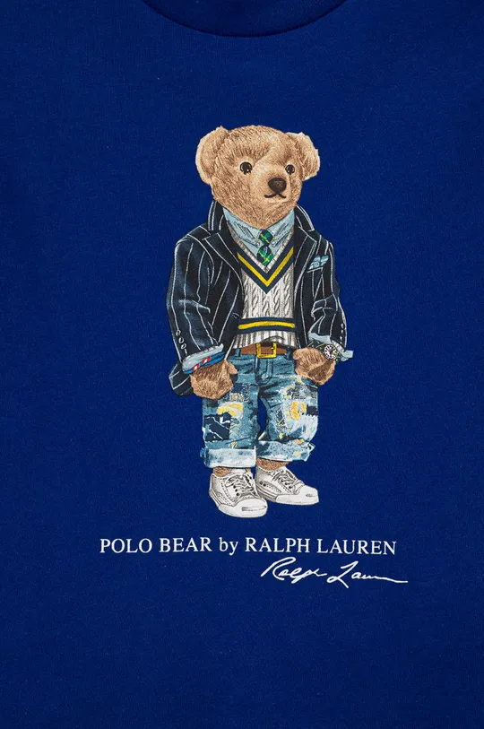 Παιδικό βαμβακερό μπλουζάκι Polo Ralph Lauren σκούρο μπλε