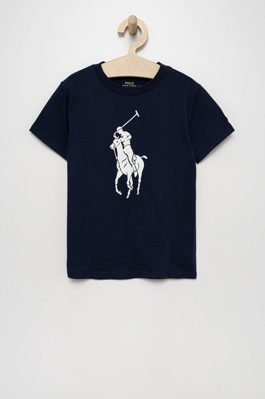 σκούρο μπλε Παιδικό βαμβακερό μπλουζάκι Polo Ralph Lauren Για αγόρια