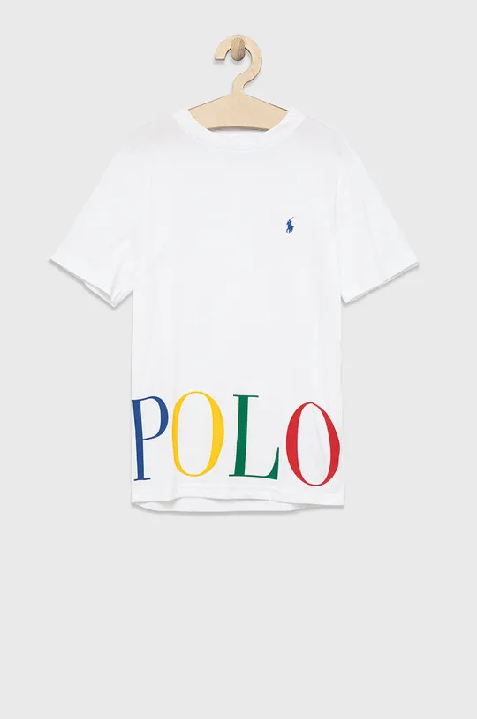 biela Detské bavlnené tričko Polo Ralph Lauren Chlapčenský