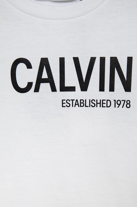 Calvin Klein Jeans T-shirt bawełniany dziecięcy IB0IB01107.PPYY 100 % Bawełna