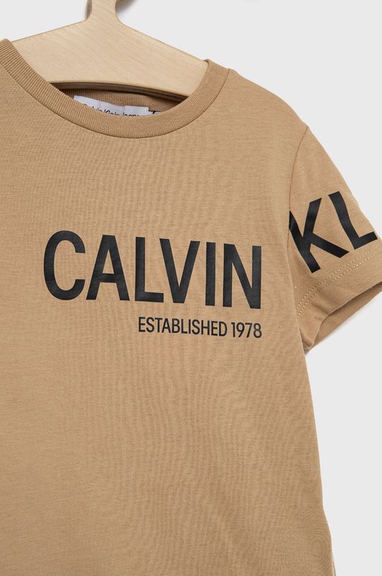 Dětské bavlněné tričko Calvin Klein Jeans  100% Bavlna