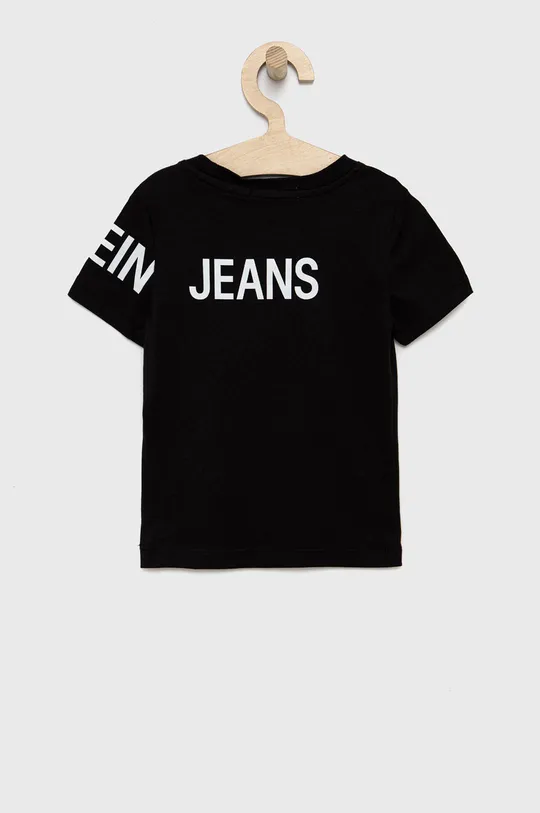 Дитяча бавовняна футболка Calvin Klein Jeans чорний