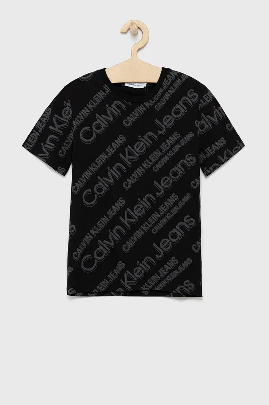 μαύρο Calvin Klein Jeans - Παιδικό βαμβακερό μπλουζάκι Για αγόρια