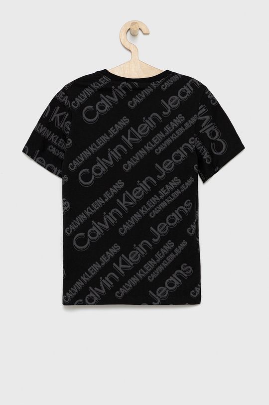 Dětské bavlněné tričko Calvin Klein Jeans černá