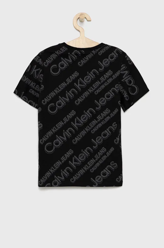 Calvin Klein Jeans - Παιδικό βαμβακερό μπλουζάκι μαύρο