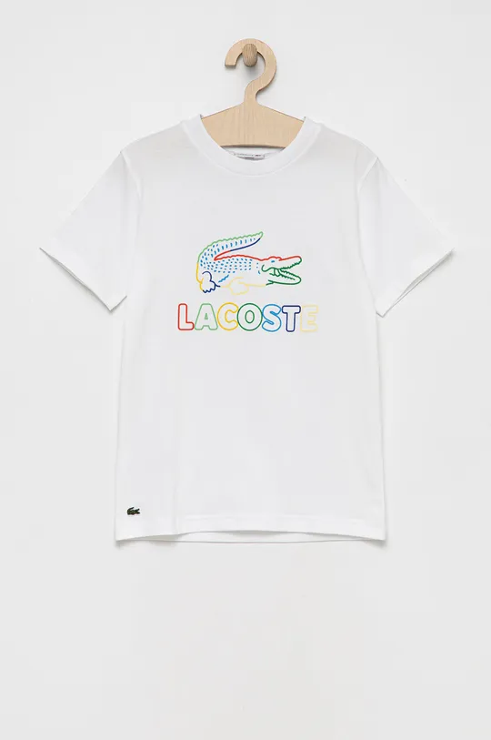 λευκό Lacoste - Παιδικό βαμβακερό μπλουζάκι Για αγόρια
