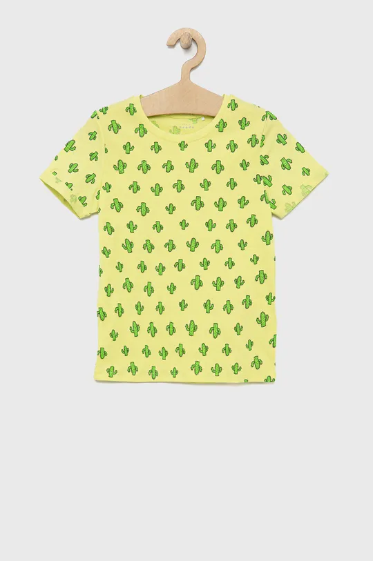 zelena Name it bombažna otroška majica Fantovski