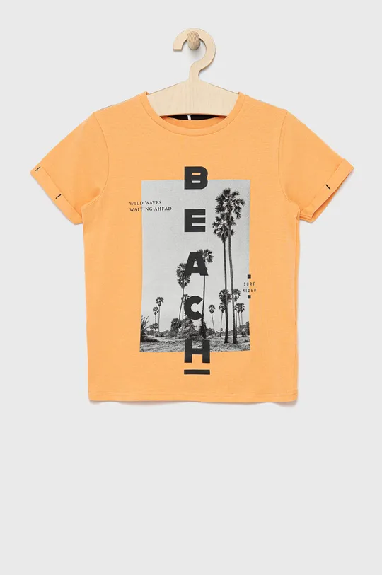 πορτοκαλί Παιδικό βαμβακερό μπλουζάκι Name it Για αγόρια