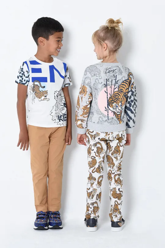 λευκό Παιδικό βαμβακερό μπλουζάκι Kenzo Kids Για αγόρια