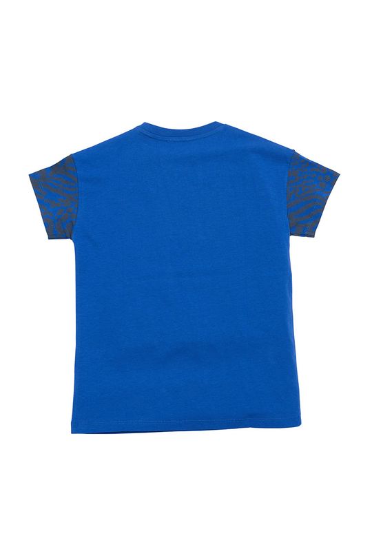 Kenzo Kids t-shirt bawełniany dziecięcy stalowy niebieski