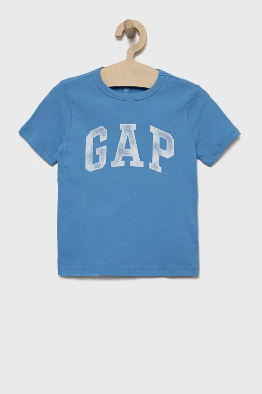 niebieski GAP t-shirt bawełniany dziecięcy Chłopięcy