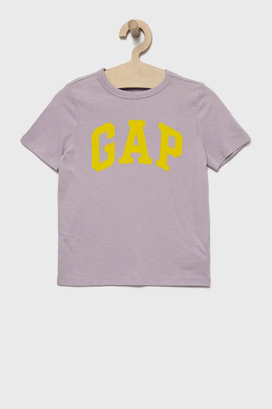 fialová Detské bavlnené tričko GAP Chlapčenský