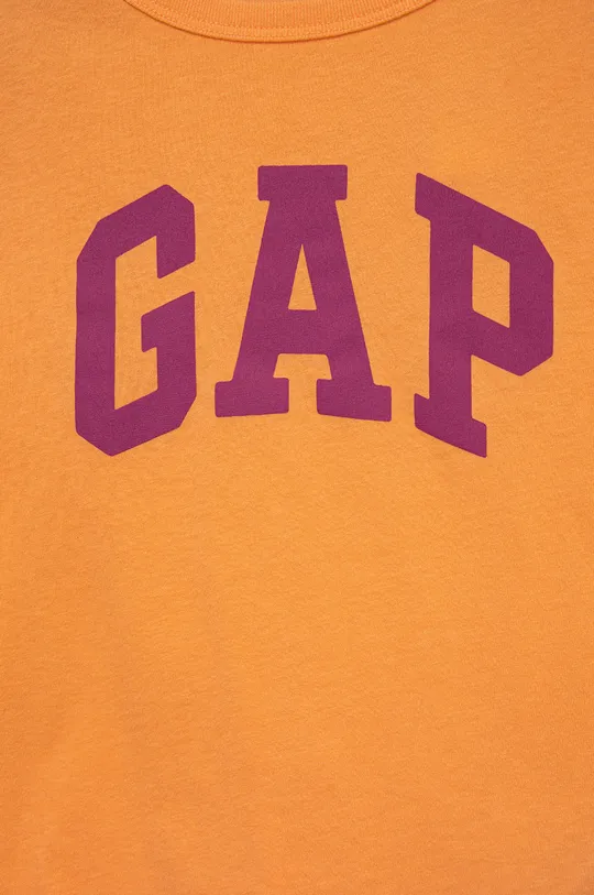 oranžna Otroška bombažna kratka majica GAP