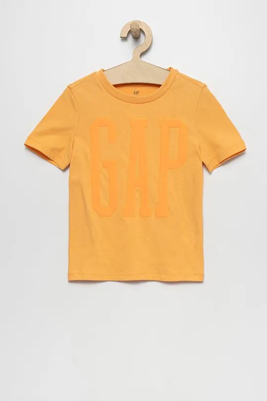 pomarańczowy GAP t-shirt bawełniany dziecięcy Chłopięcy