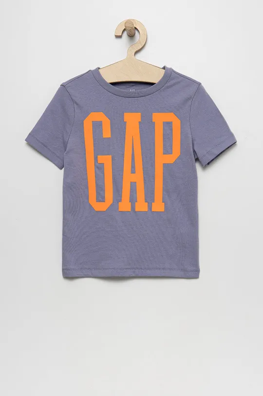 fioletowy GAP t-shirt bawełniany dziecięcy Chłopięcy