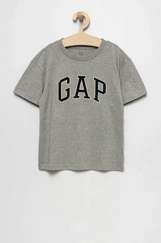szary GAP t-shirt bawełniany dziecięcy Chłopięcy