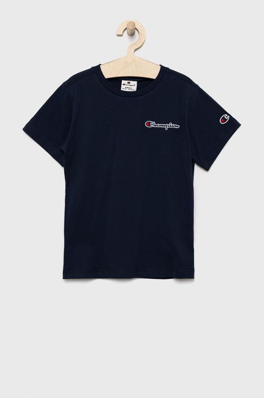 granatowy Champion t-shirt bawełniany dziecięcy 305955 Chłopięcy