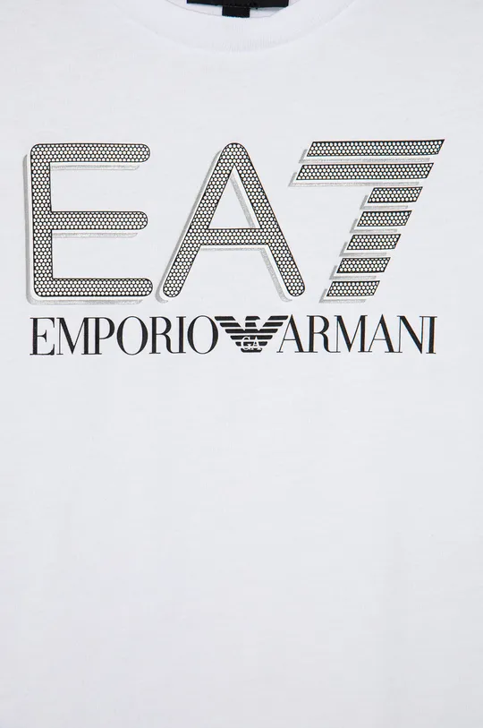 EA7 Emporio Armani t-shirt bawełniany dziecięcy 3LBT53.BJ02Z biały