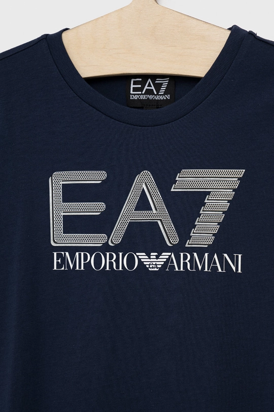 EA7 Emporio Armani t-shirt bawełniany dziecięcy 3LBT53.BJ02Z 100 % Bawełna