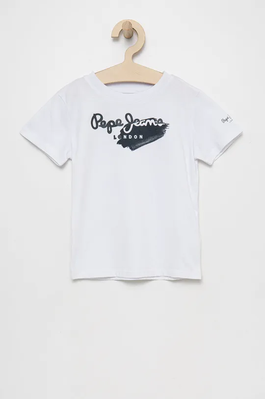 λευκό Παιδικό βαμβακερό μπλουζάκι Pepe Jeans Για αγόρια