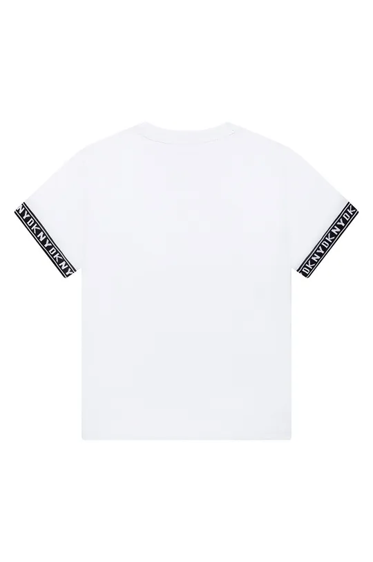 Παιδικό βαμβακερό μπλουζάκι Dkny λευκό