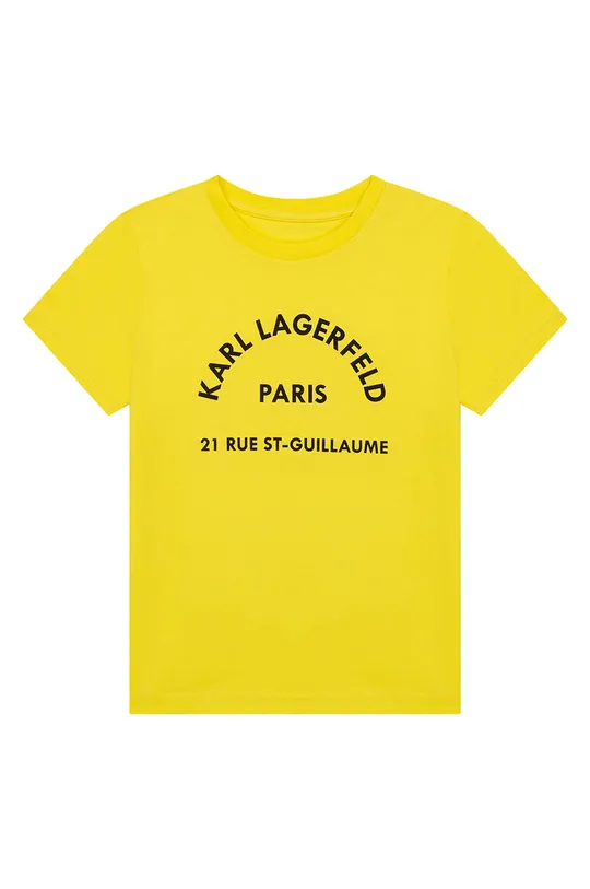 żółty Karl Lagerfeld t-shirt dziecięcy Z25331.162.174 Chłopięcy
