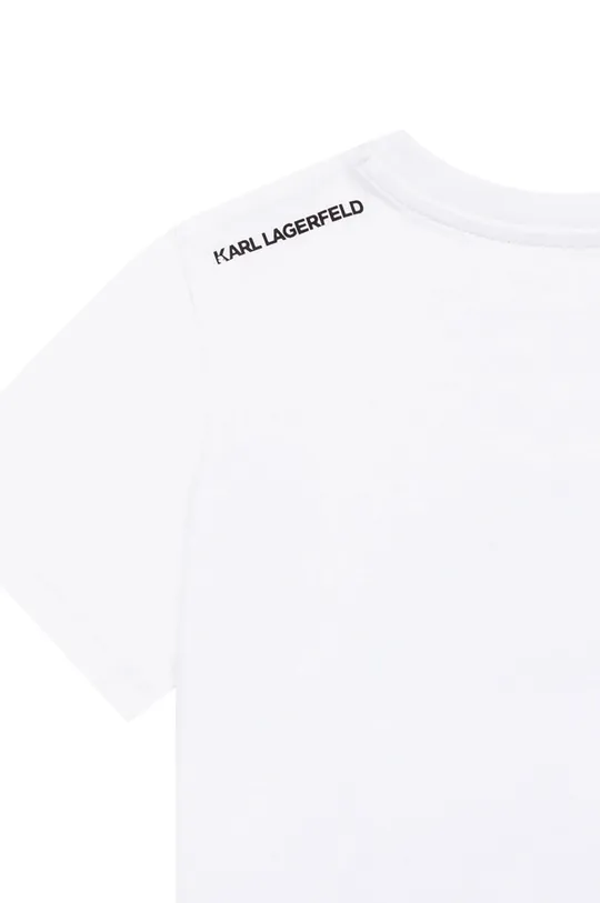 λευκό Παιδικό βαμβακερό μπλουζάκι Karl Lagerfeld