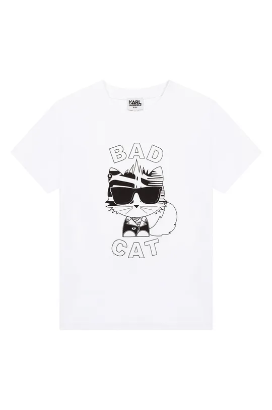λευκό Παιδικό βαμβακερό μπλουζάκι Karl Lagerfeld Για αγόρια