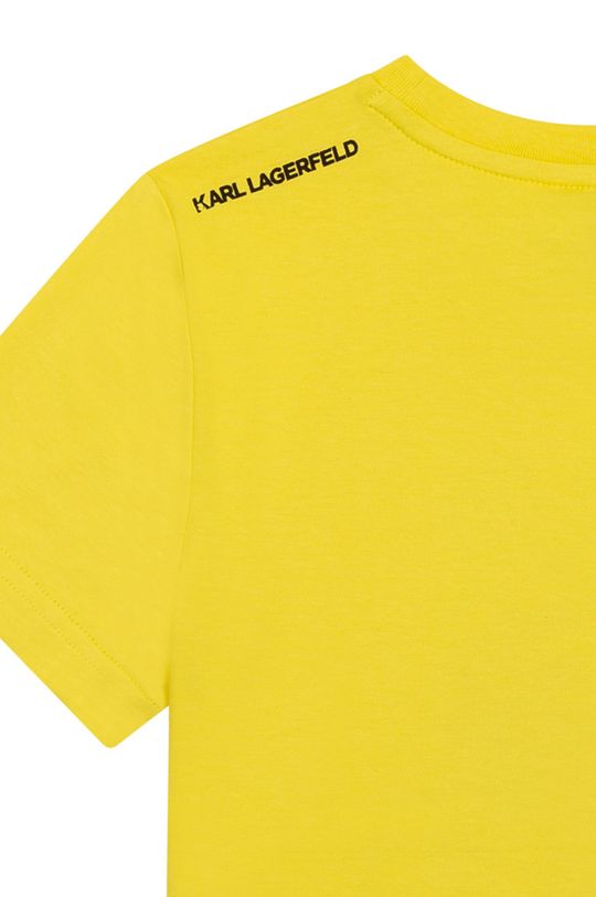jasně žlutá Dětské bavlněné tričko Karl Lagerfeld