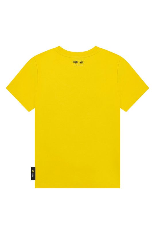 Dětské bavlněné tričko Karl Lagerfeld jasně žlutá