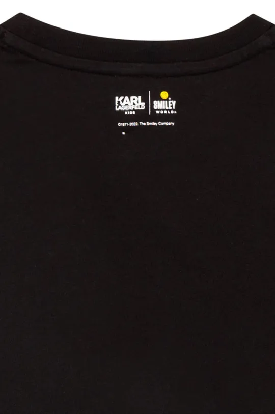 czarny Karl Lagerfeld t-shirt bawełniany dziecięcy Z25344.162.174