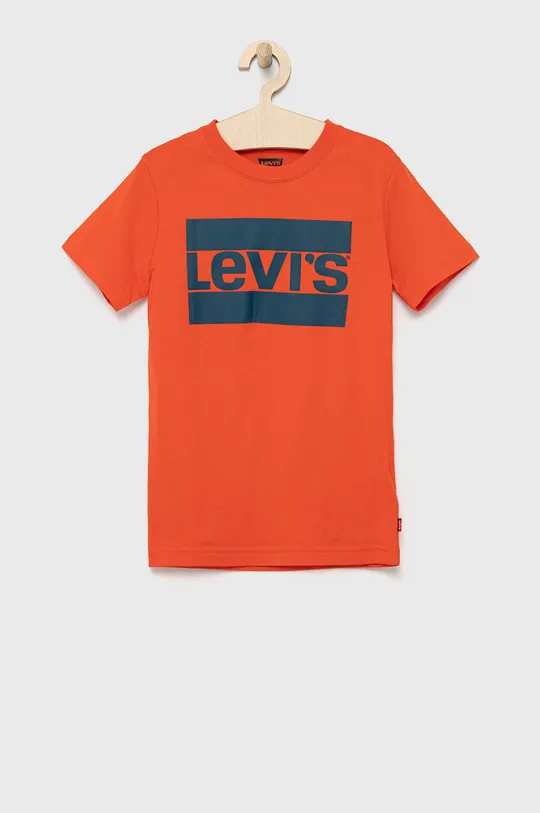 κόκκινο Παιδικό βαμβακερό μπλουζάκι Levi's Για αγόρια