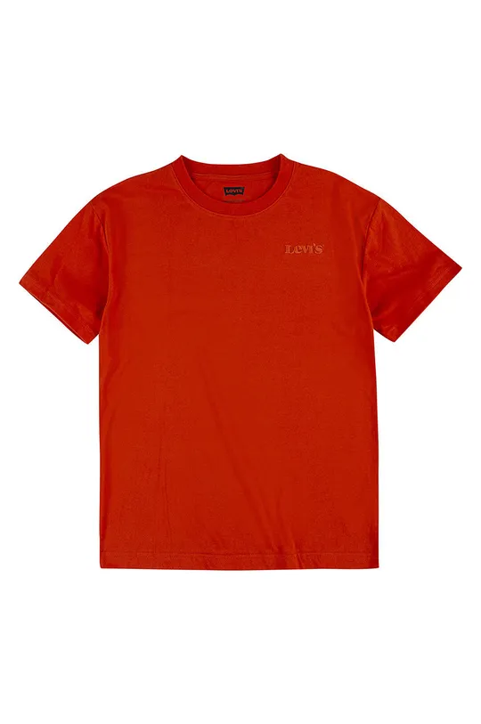 czerwony Levi's t-shirt bawełniany dziecięcy Chłopięcy