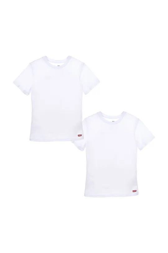biały Levi's t-shirt dziecięcy (2-pack) Chłopięcy