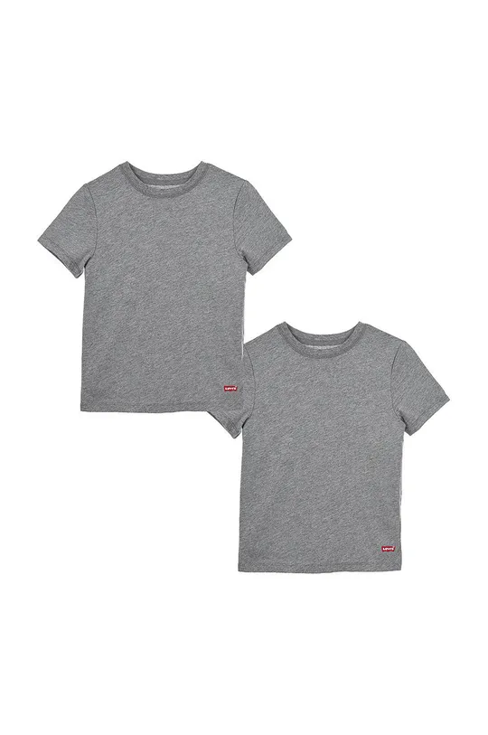 szary Levi's t-shirt dziecięcy (2-pack) Chłopięcy
