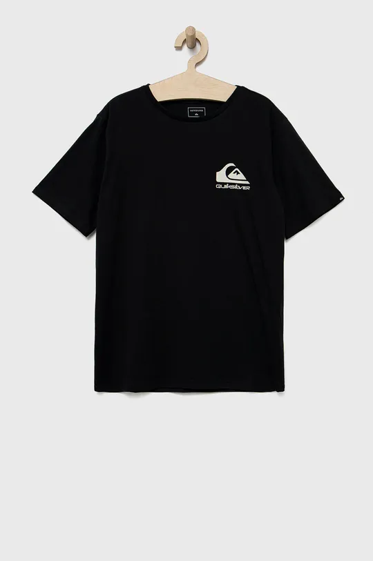 czarny Quiksilver t-shirt bawełniany dziecięcy Chłopięcy
