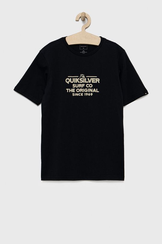 černá Dětské bavlněné tričko Quiksilver Chlapecký