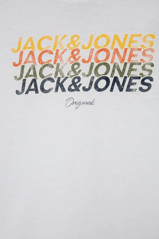 Jack & Jones t-shirt bawełniany dziecięcy biały