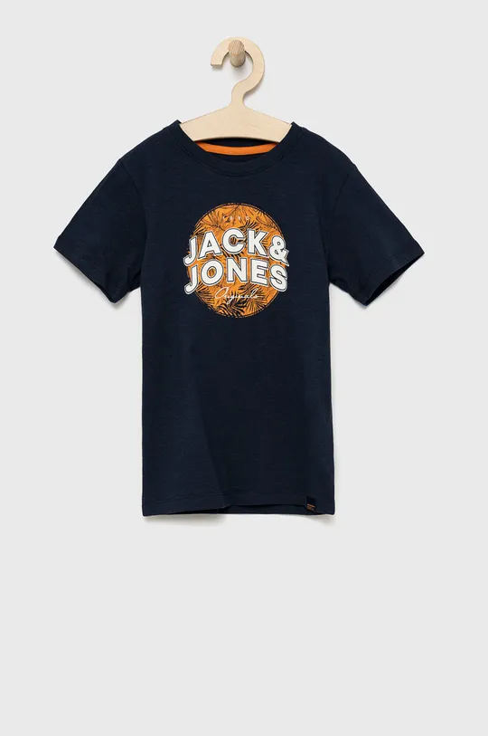 σκούρο μπλε Παιδικό βαμβακερό μπλουζάκι Jack & Jones Για αγόρια