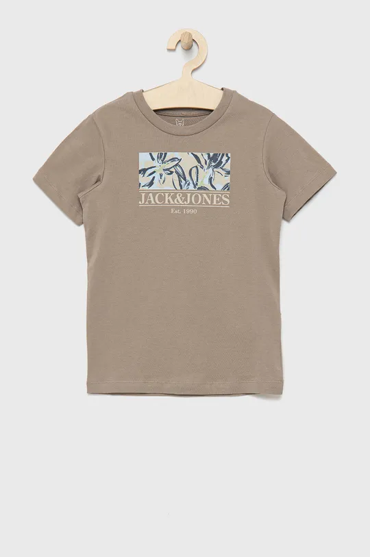 μπεζ Παιδικό βαμβακερό μπλουζάκι Jack & Jones Για αγόρια